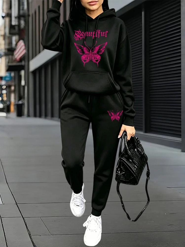 Outdoor Sports Outfit - Setelan Olahraga Kasual Harian Musim Gugur
