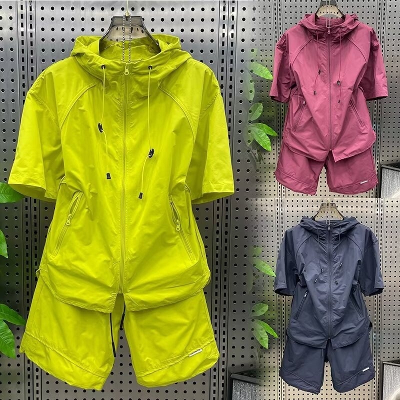 Outdoor Sports Outfit - Setelan Kasual Pria Musim Panas Tipis
