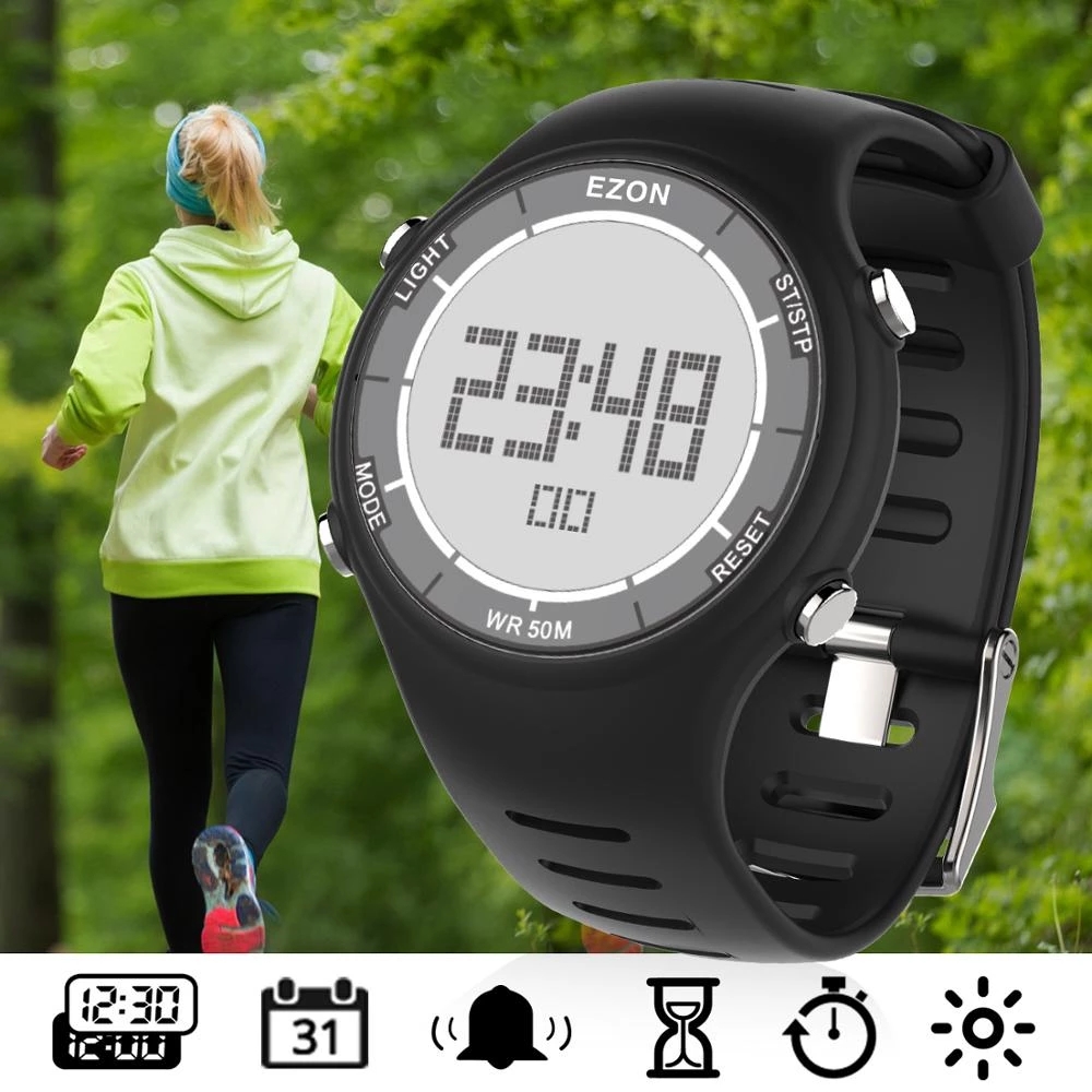 Outdoor Sport Lights - EZON Jam Tangan Olahraga Digital Wanita