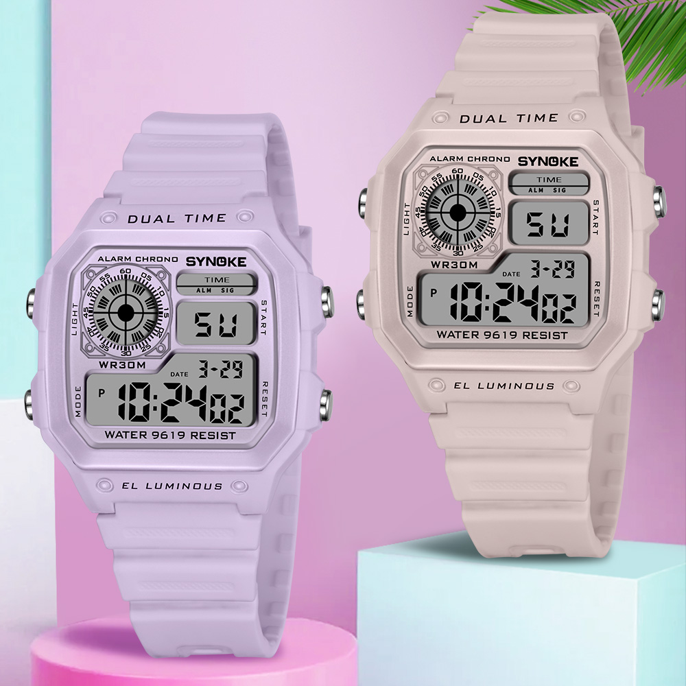Outdoor Sport Lights - SYNOKE jam tangan Digital wanita, jam