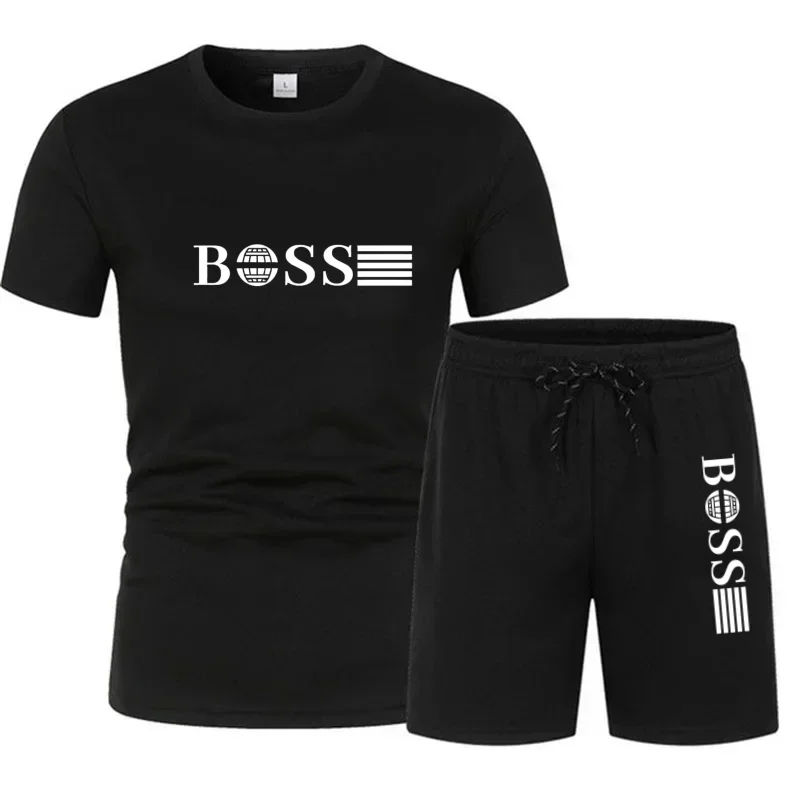 Outdoor Sports Outfit - Pakaian olahraga musim panas pria, set