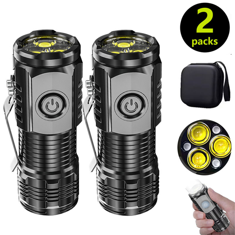 Outdoor Spotlight - Senter Mini 3LED dengan Klip Pena,