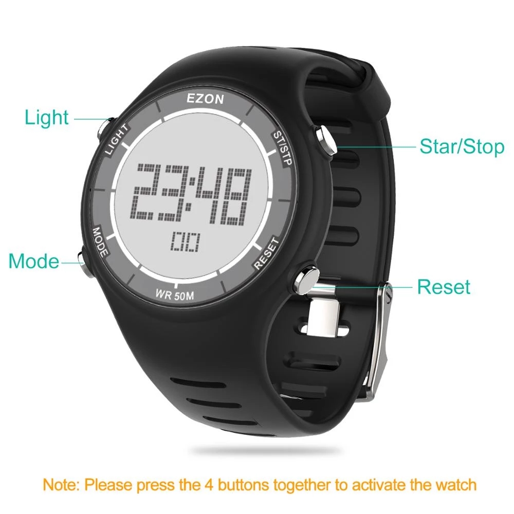 EZON Jam Tangan Olahraga Digit - Outdoor Sport Lights ulasan dan harga