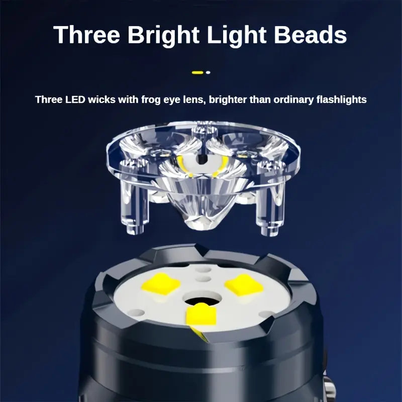 Senter Mini 3LED dengan Klip P - Outdoor Spotlight ulasan dan harga